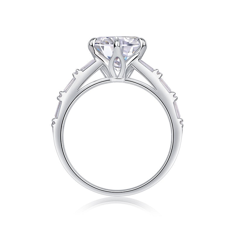 Vanilla - A Fashionable And Luxurious Jewelry Piece Set With 3-carat Moissanite S925 Sterling Silver And Platinum-plated Diamond