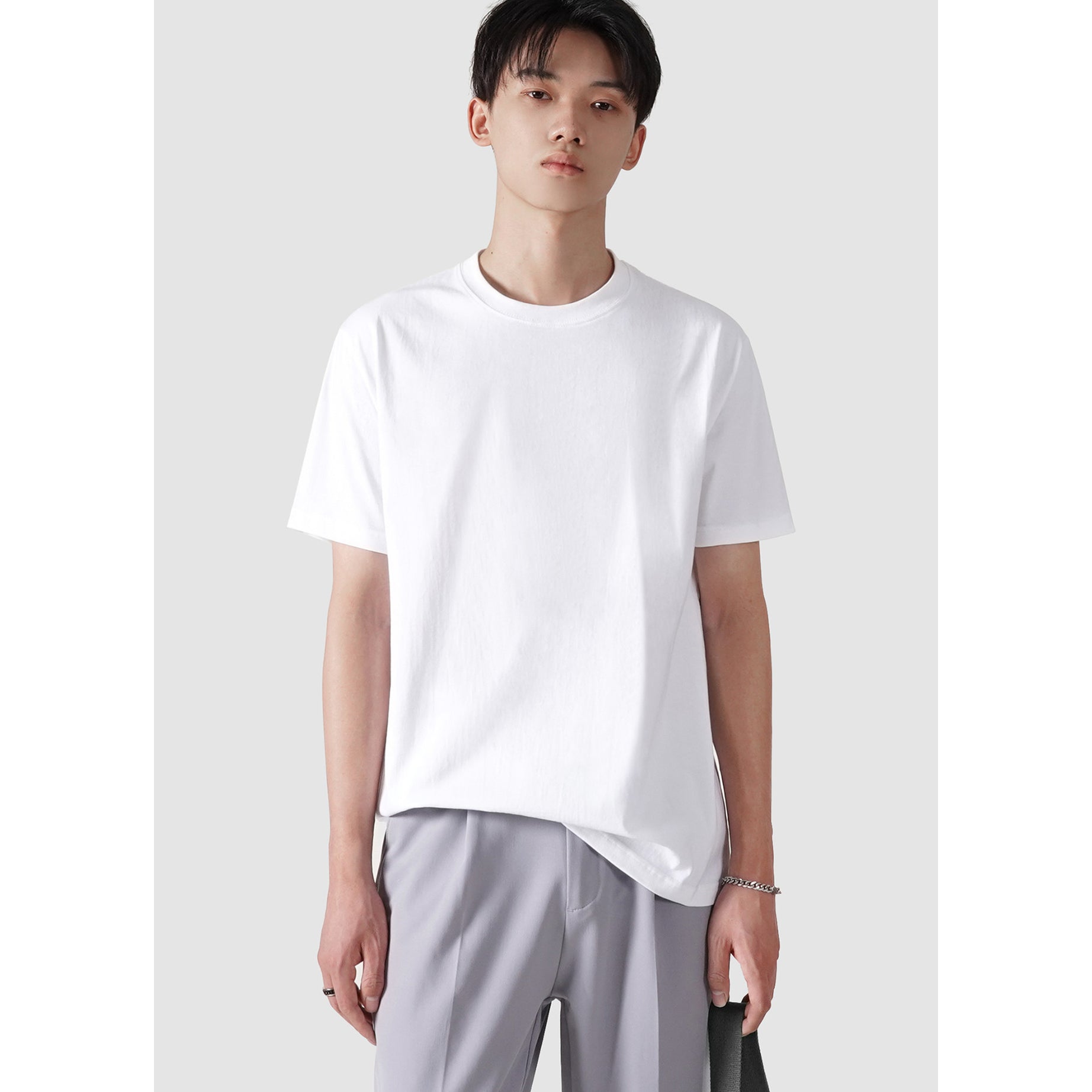 Men's Pure Cotton T-shirt With Round Neck Bottoming