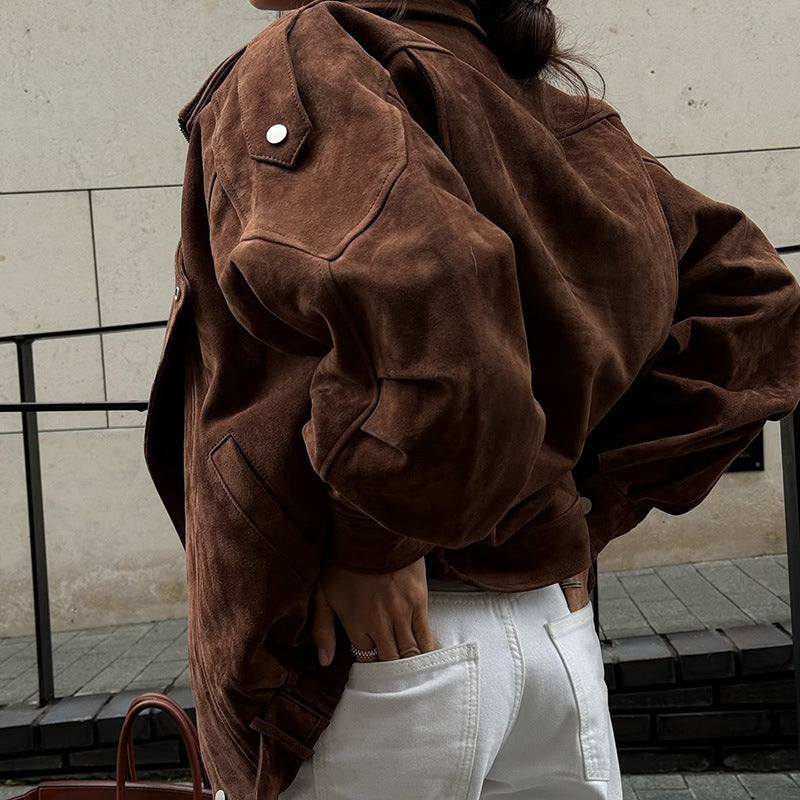 Women's Casual Zip Up Jacket, Fall Long Sleeve Outerwear Coat With Pockets