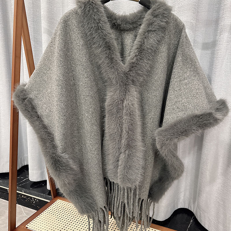 Women's Flow Su Spun Wool Cashmere Double-sided Woolen Cloak