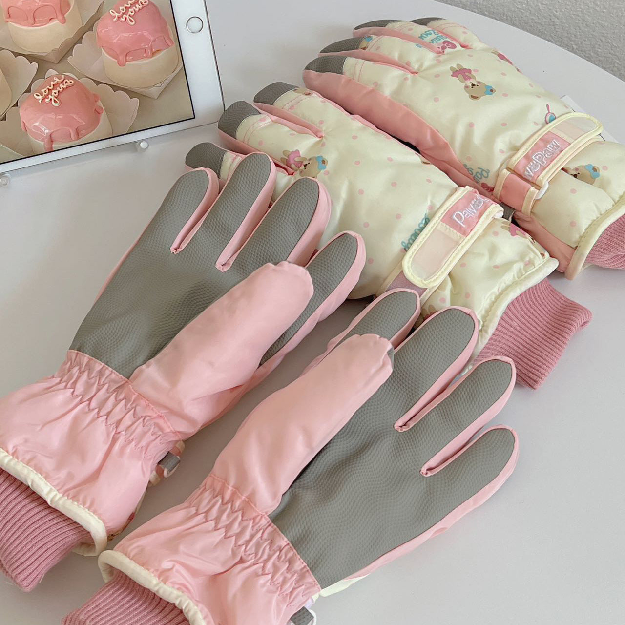 Only Self Pickup-Ski Gloves -pink