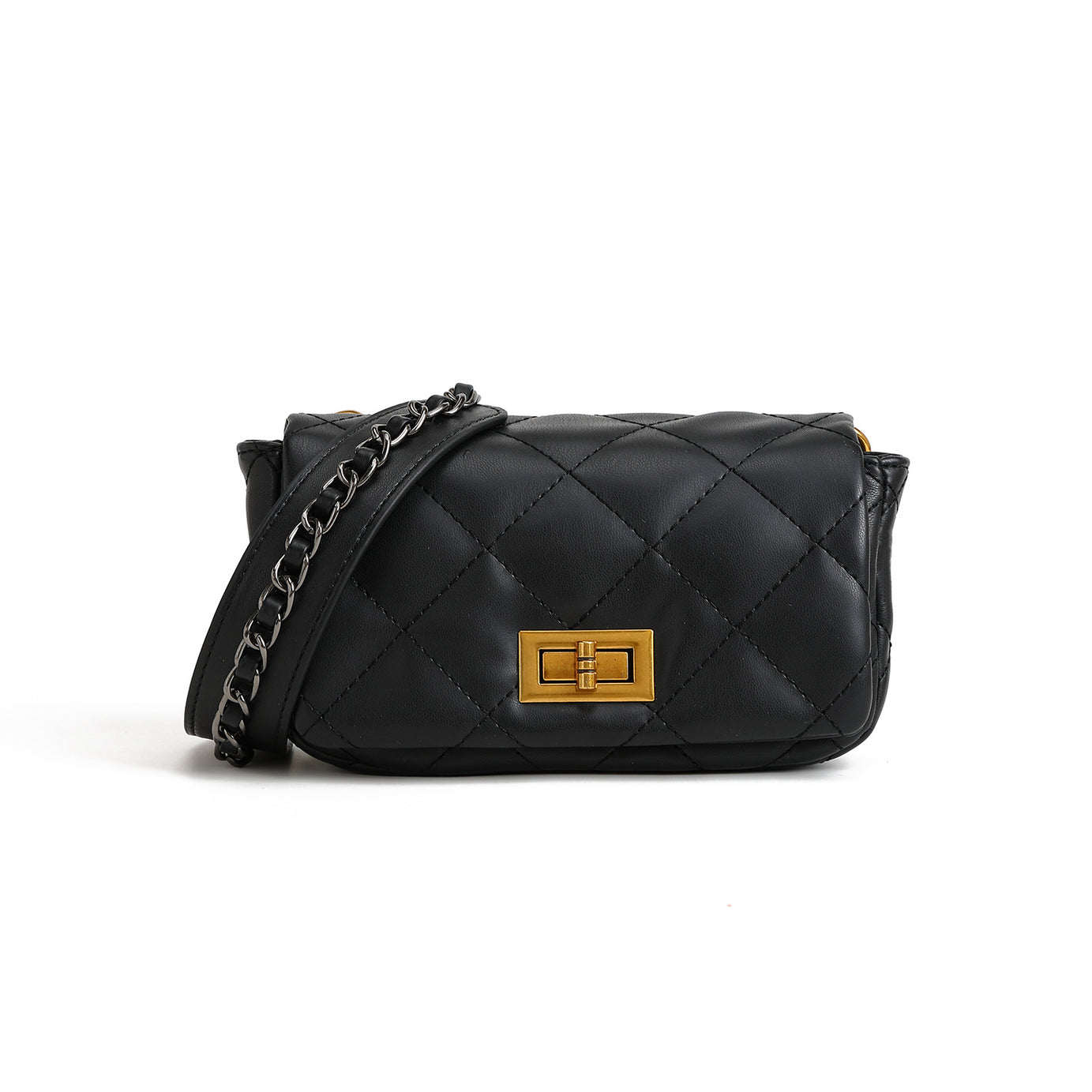 Trendy Mini Square Crossbody Bag With A Chain Shoulder Strap