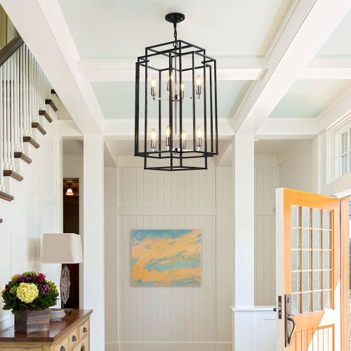8 Lantern Tiered Chandeliers, Industrial Farmhouse Chandeliers Unavailable Platforms- Temu