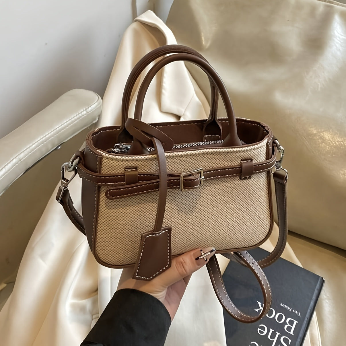 Commuter-friendly Tote New-style Single-shoulder Crossbody Bag With Stunning French Aesthetic