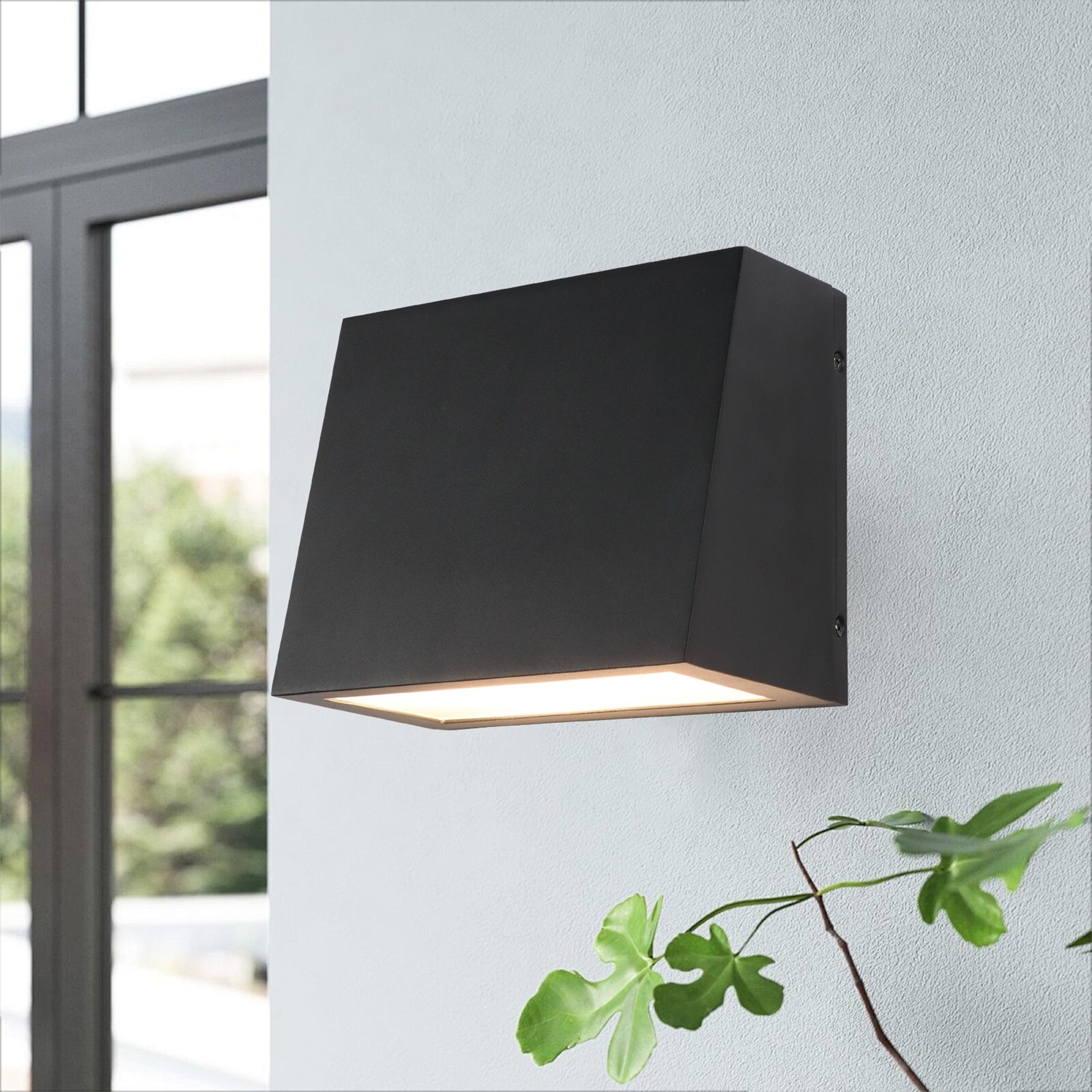 Waterproof LED Outdoor Wall Light, Wall Lantern 15W 3000K, Matte Black Wall Mounted Lamp, Exterior Wall Sconce Light For Porches, Front Door, Entryways, Patio, Hallways