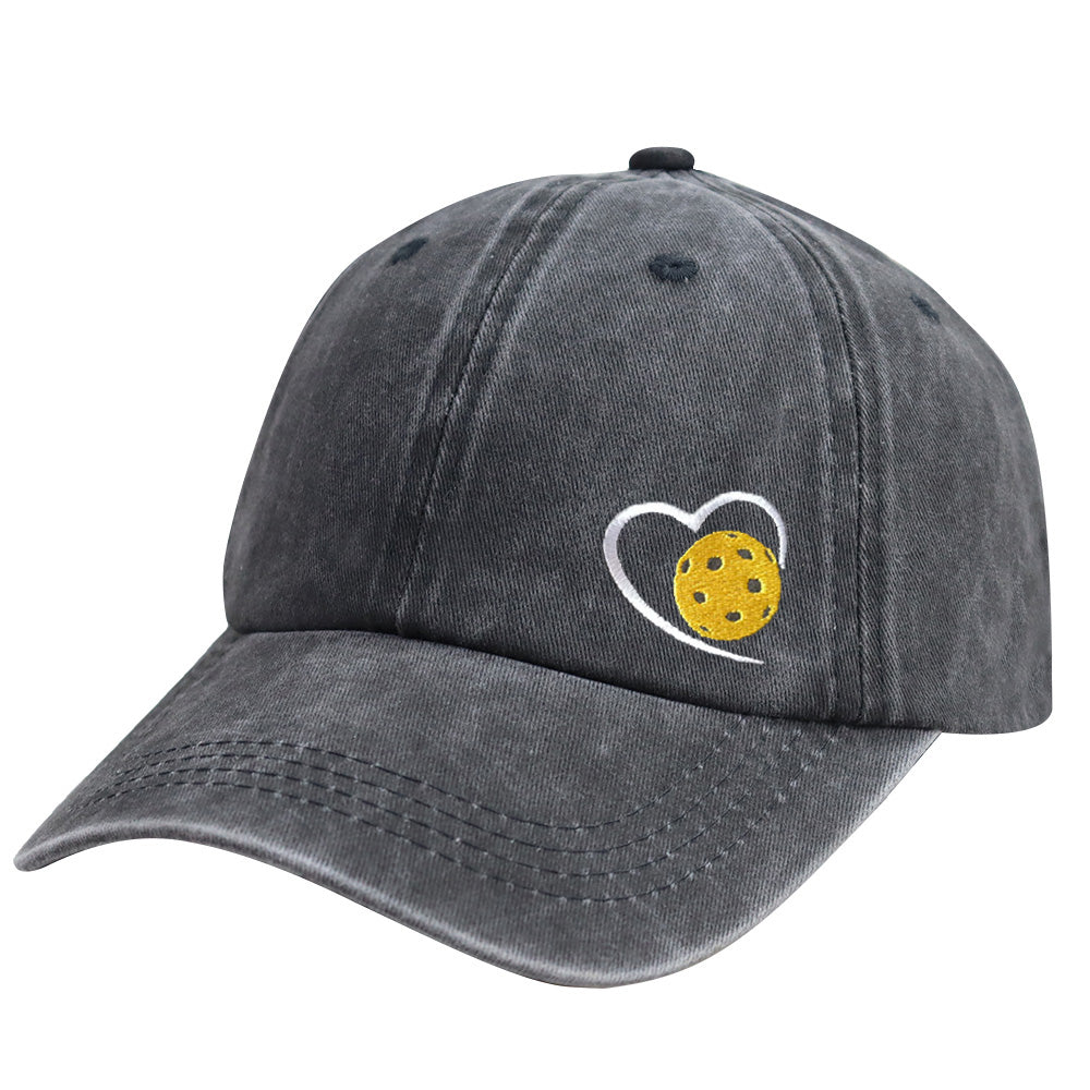 Pickle Ball Hat For Men Women, Adjustable Embroidered Wash Cotton Baseball Cap