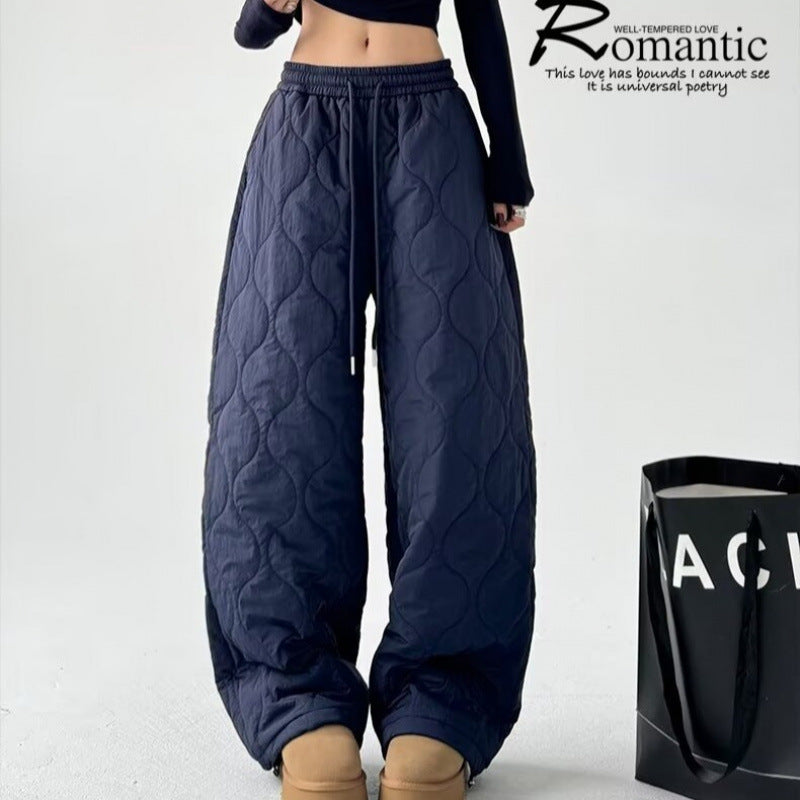 Thickened Thermal Cotton Pants Women's Loose-fitting Casual Pants