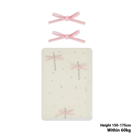 Velvet Bow Rhinestone White Stockings