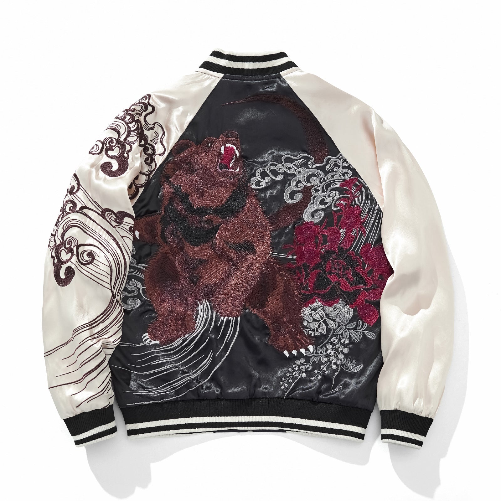 Mens Loose Fit Polyester Embroidered Chinese Style Jacket