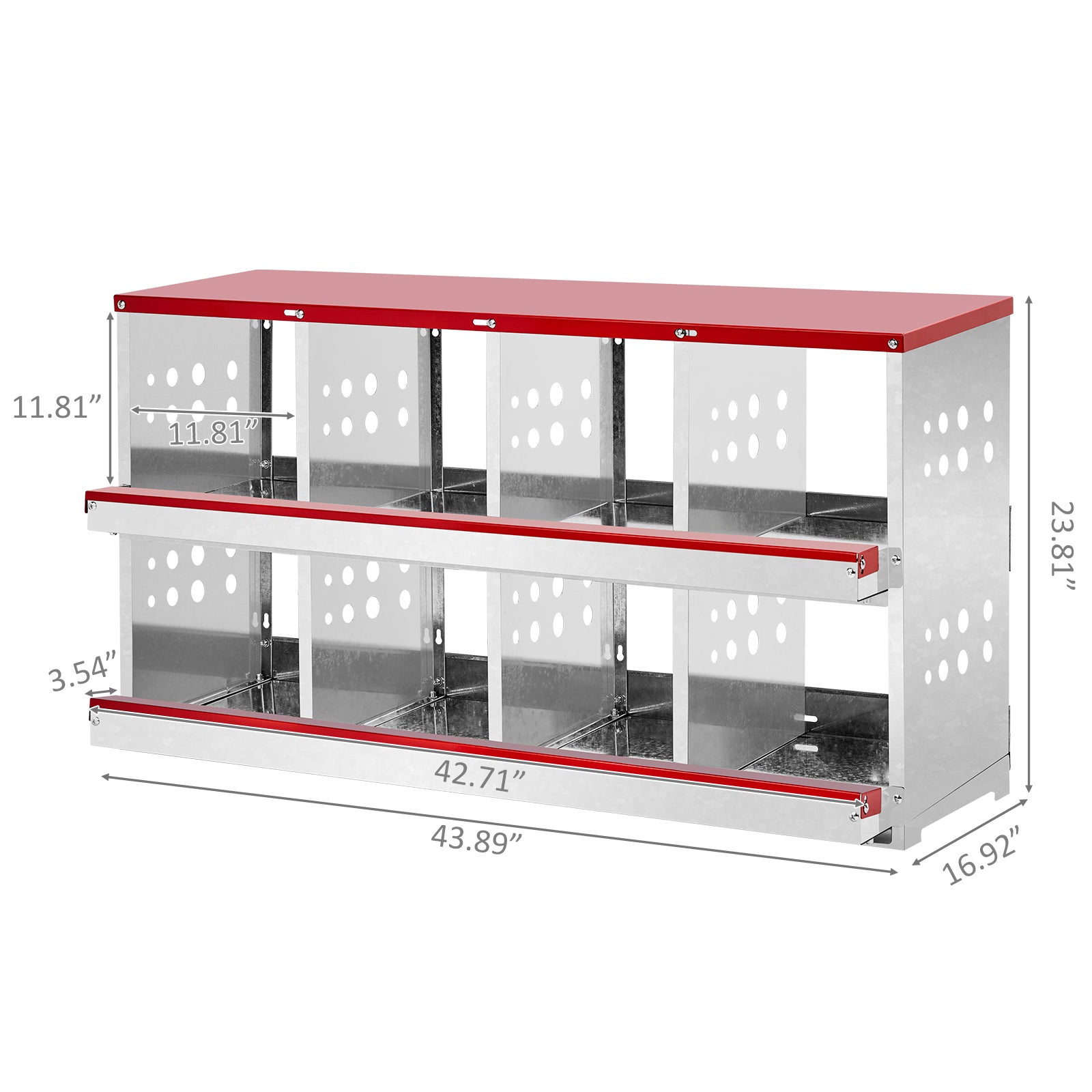 Dismantling And Installation Of Iron Red Feeding Supplies For An 8-compartment Sloping Roof House