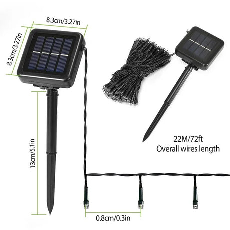 Solar String Lights LED Solar Power Fairy String Light 22M