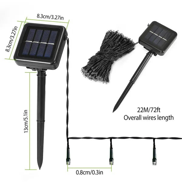 Solar String Lights LED Solar Power Fairy String Light 22M