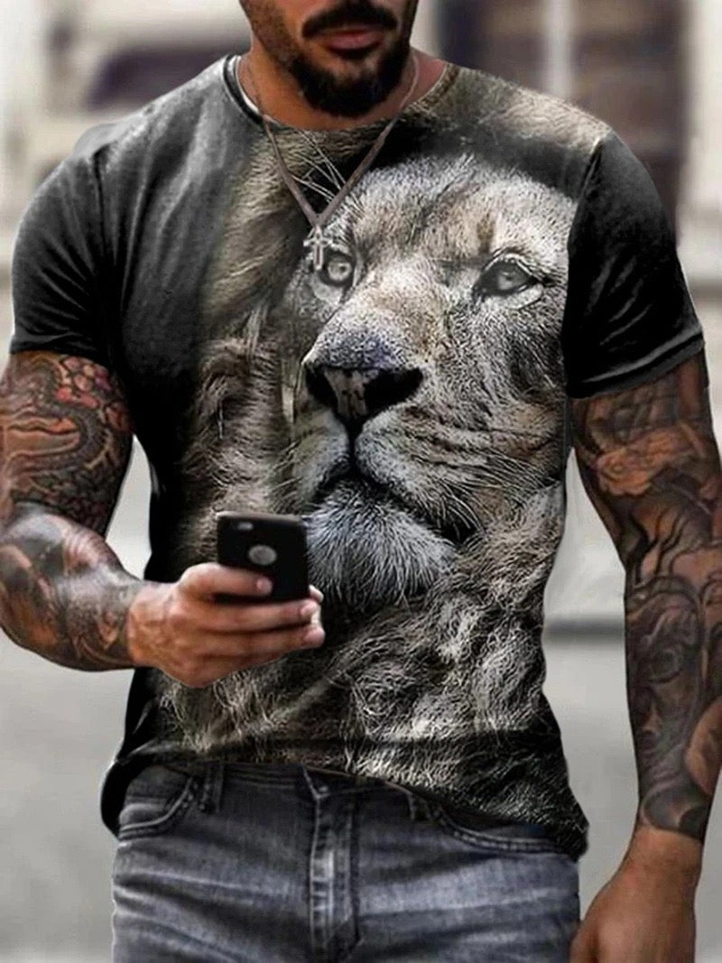Animal Beast Lion Summer Men's T-Shirt