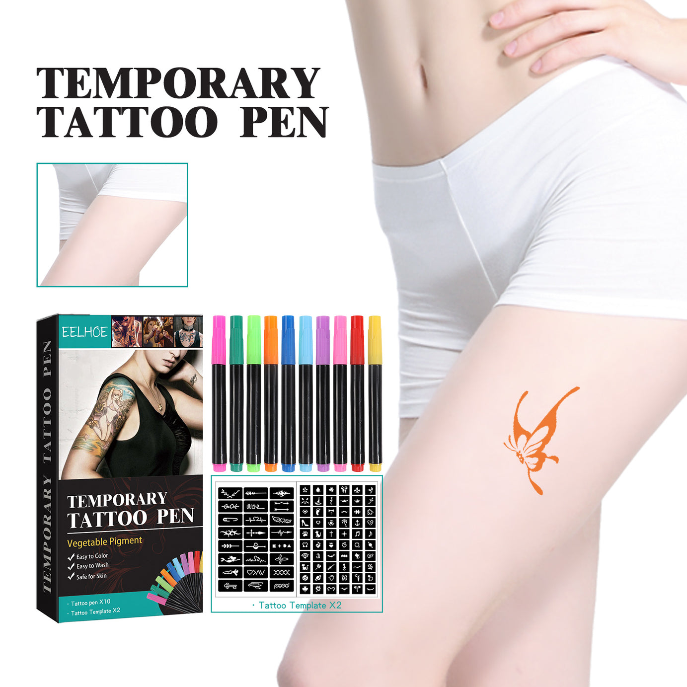 Temporary Tattoo Pen Set