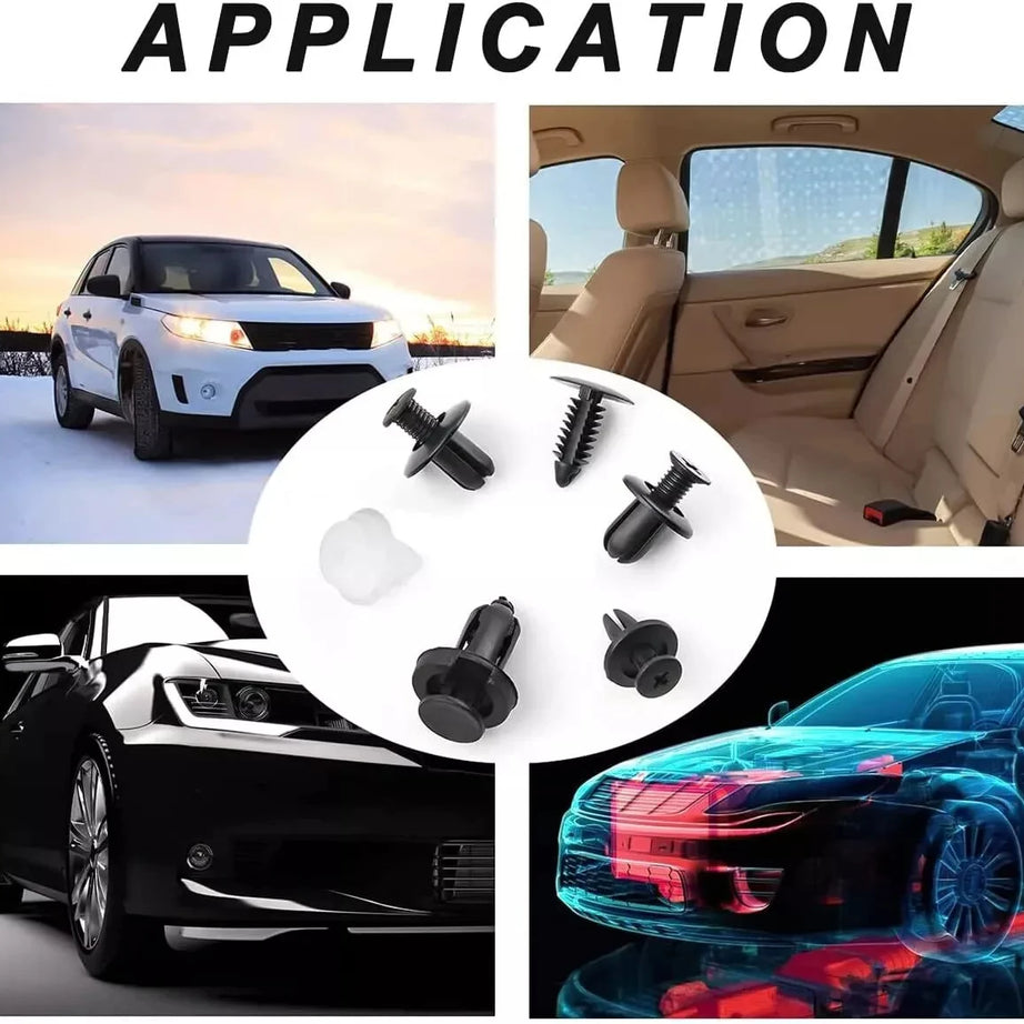 100pcs Mixed Car Plastic Clips Auto Fixing Door Closer Pin Removing Retainer Rivet Screws Disassembly Tools For Removal Products