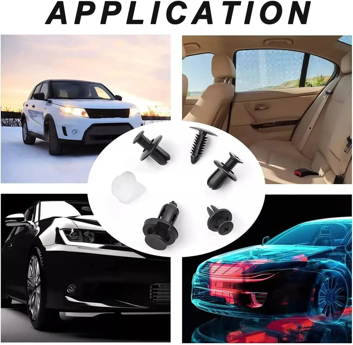 100pcs Mixed Car Plastic Clips Auto Fixing Door Closer Pin Removing Retainer Rivet Screws Disassembly Tools For Removal Products