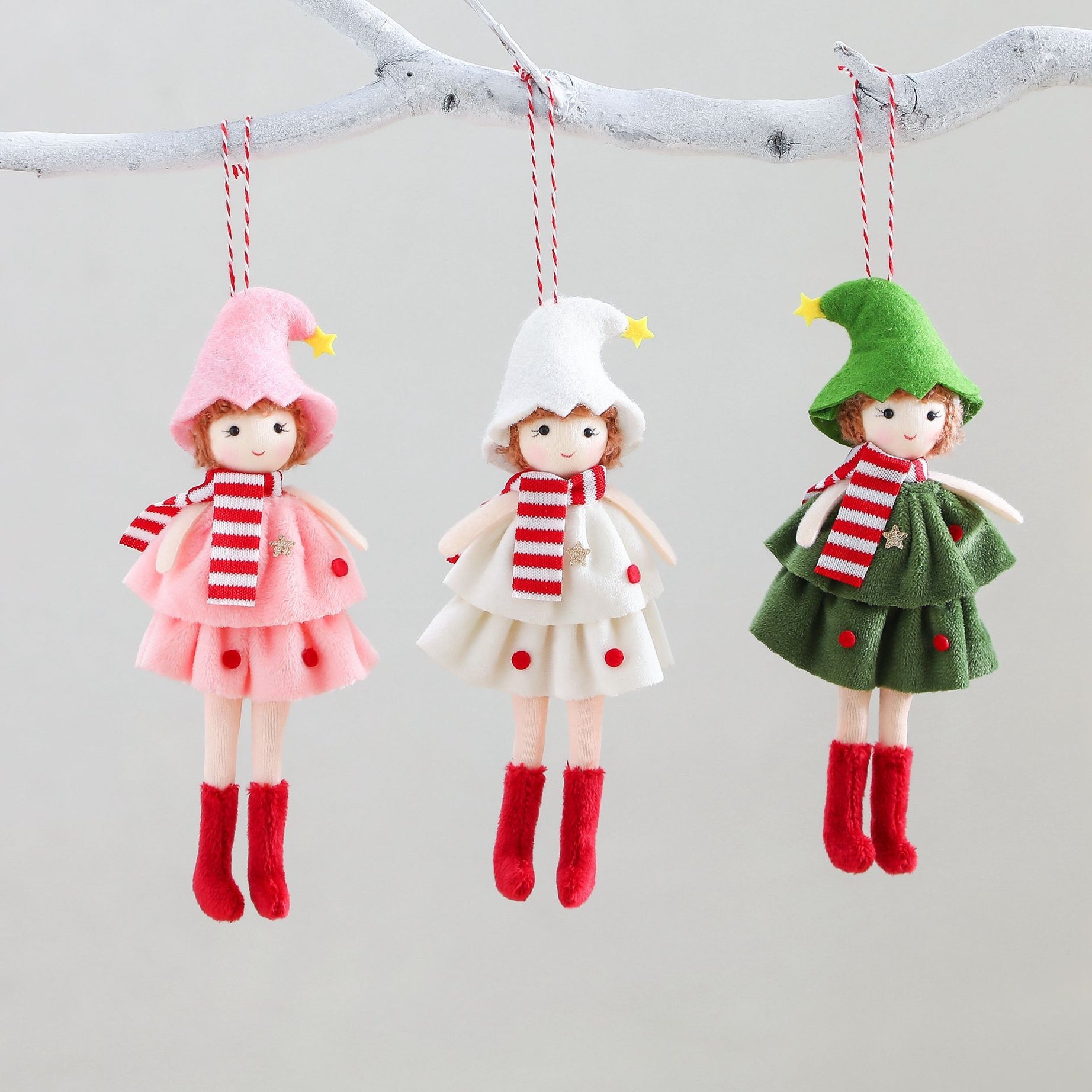 Christmas Cake Dress Girl Doll Angel Pendant