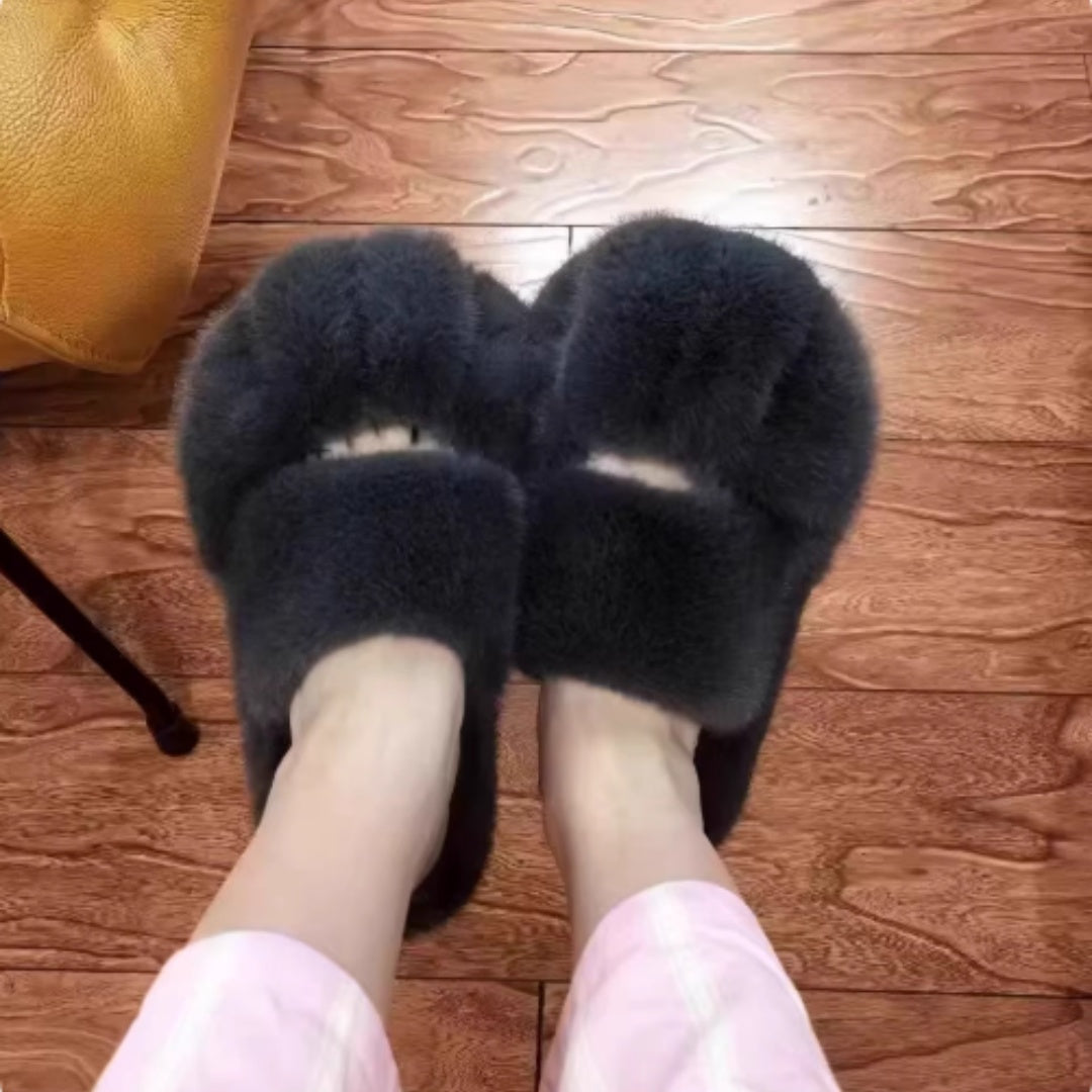 Cat Paw Fleece-lined Slippers Indoor Home Furnishings