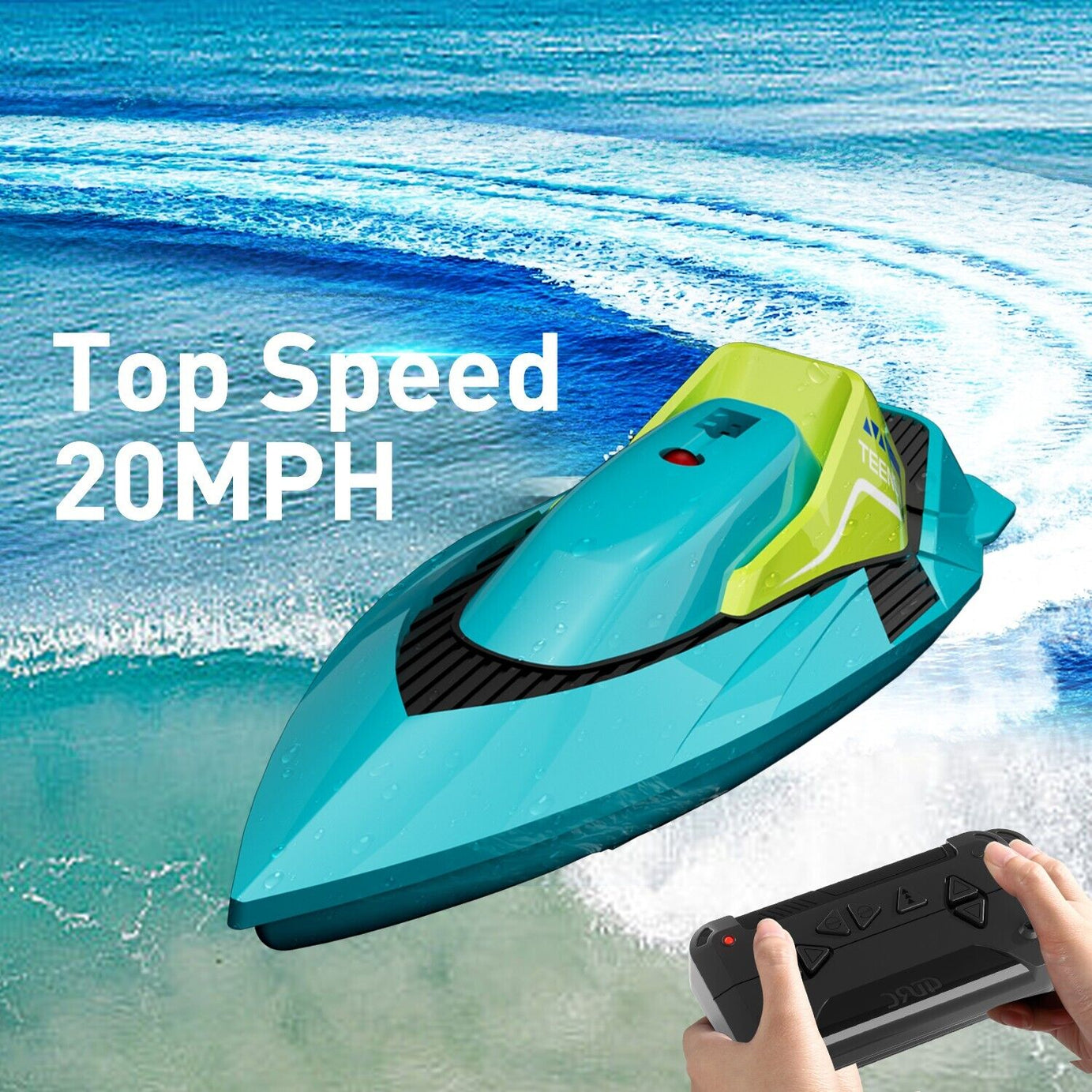 S5 Fast RC Boat For Pools And Lakes 2.4 GHz 20- MPH Racing Boats For Kids US