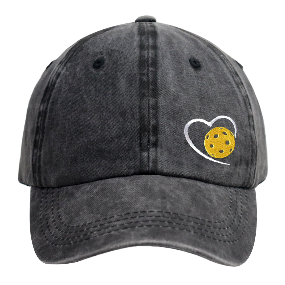 Pickle Ball Hat For Men Women, Adjustable Embroidered Wash Cotton Baseball Cap