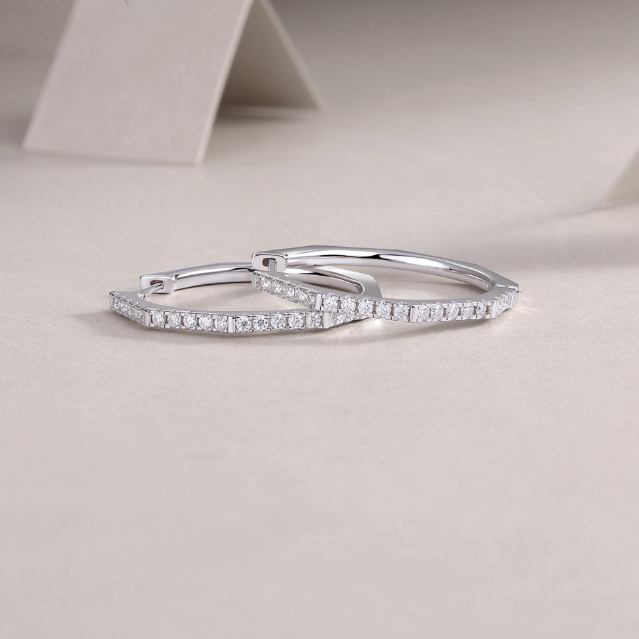 Modern Star Ring - Fashionable Earrings And Stud Jewelry Set With Moissanite S925 Sterling Silver And Platinum-plated Diamonds