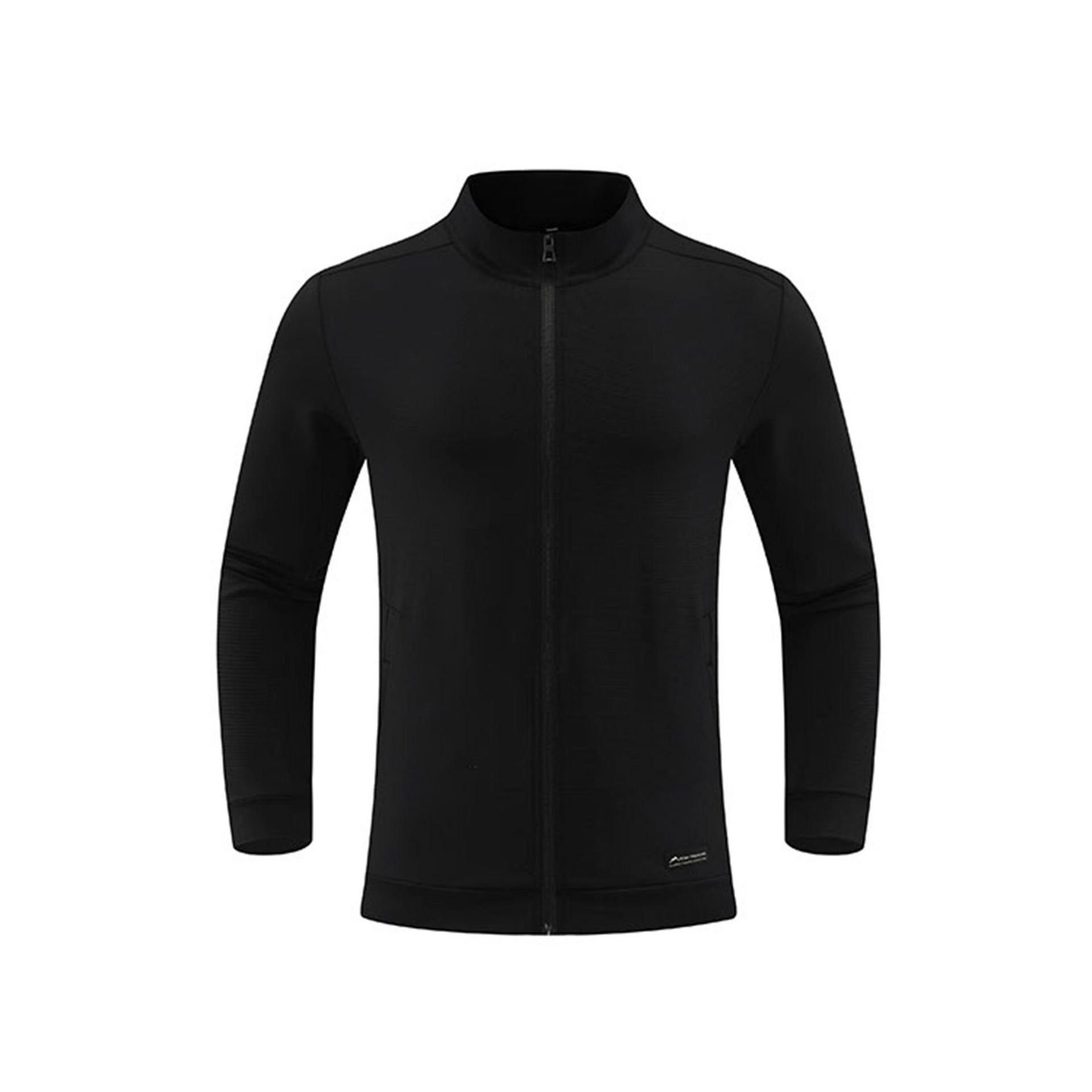 Mens Outdoor Windproof Sport Jacket With Stand Collar And Stretchy Fabric For Casual Wear