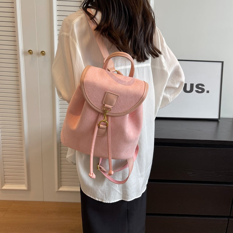 Casual Niche Design Suede Women's Backpack
