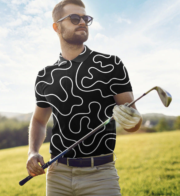 Men's 3D Printed Casual POLO Short Sleeves