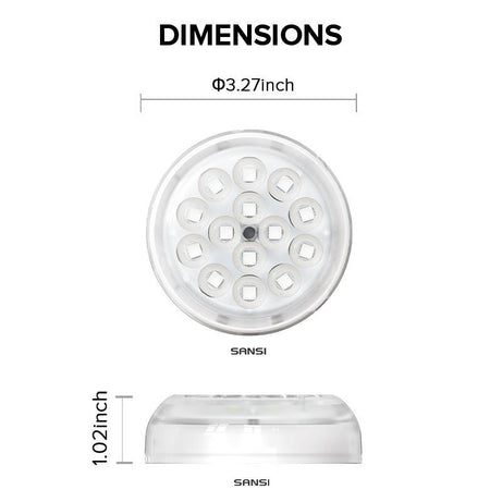 Sansi Upgraded Wireless Rechargeable Pool Lights,Submersible RBG LED Pond Lights,Color Changing Underwater Spotlight With Magnetic And Suction Cup Mounts
