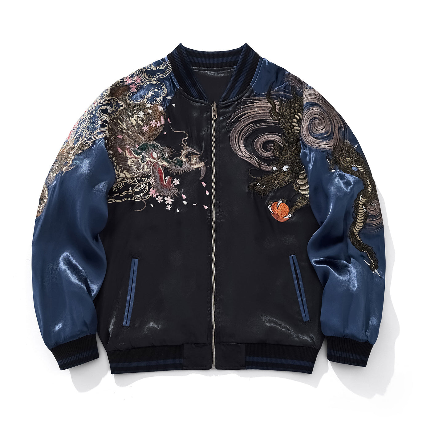 Mens Loose Fit Polyester Embroidered Chinese Style Jacket