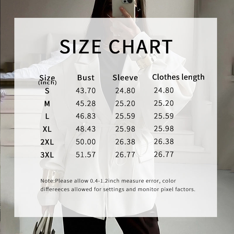 Women's Waist Tie Blazer - Elegant Business Casual Solid Color Jacket For Fall Winter Office
