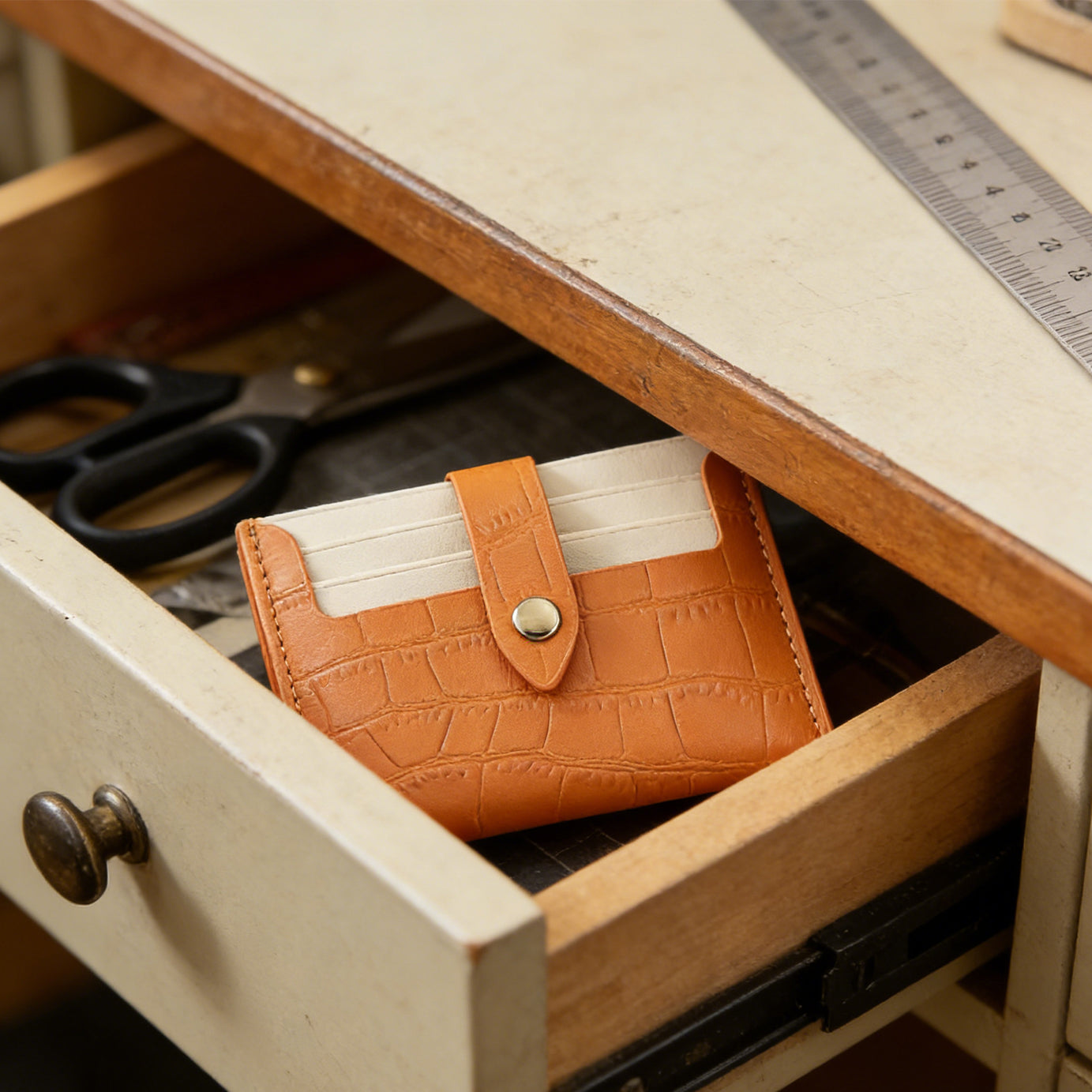 Simple Card Holder-Orange 6670