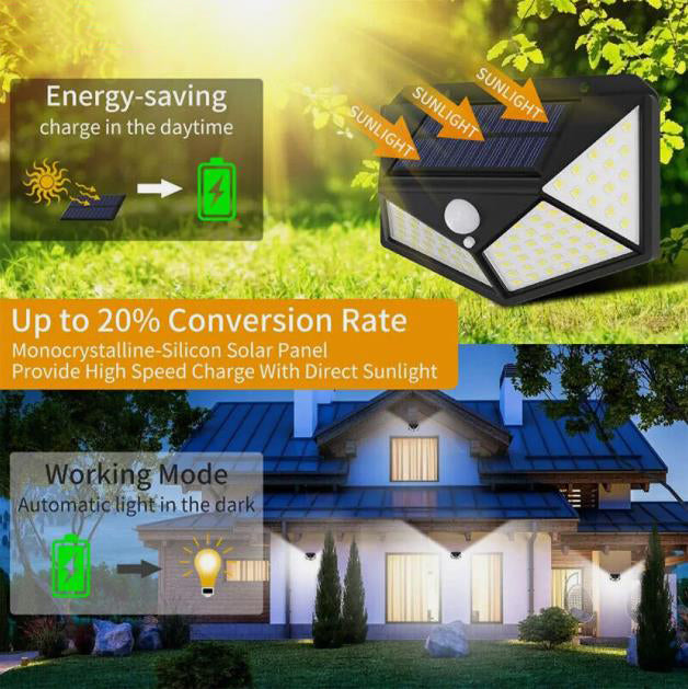 Solar Outdoor 4-sided Lights