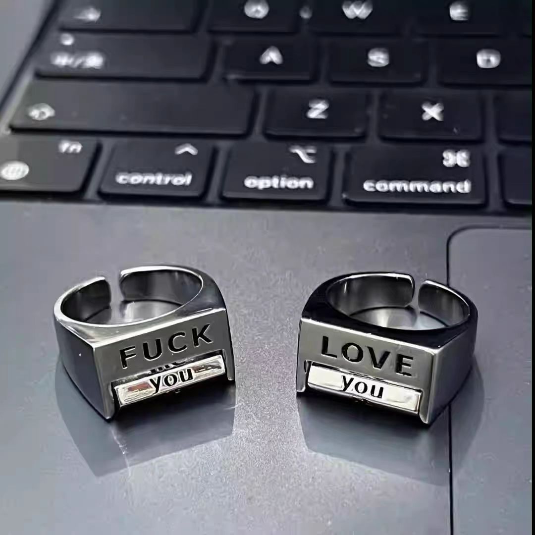 Minimalist Stainless Steel Rotating Ring Adjustable Stress Relief Mood Expression Fidget Tool For Self Expression Or Thoughtful Gift Personalized Jewelry