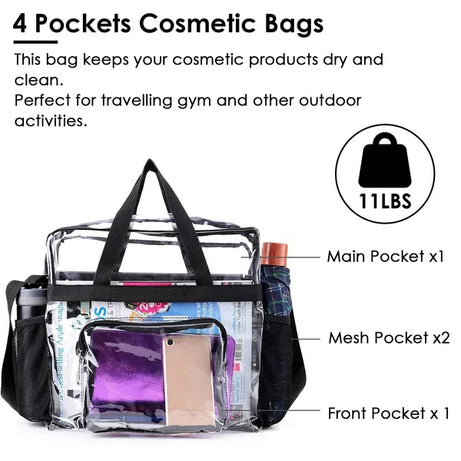 Clear Crossbody Bag Stadium Approved Clear Transparent Shoulder Bag