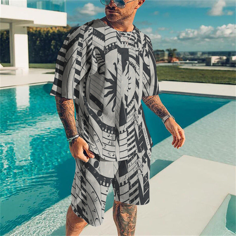 3D Printed Men's Sports Fitness Leisure Suit