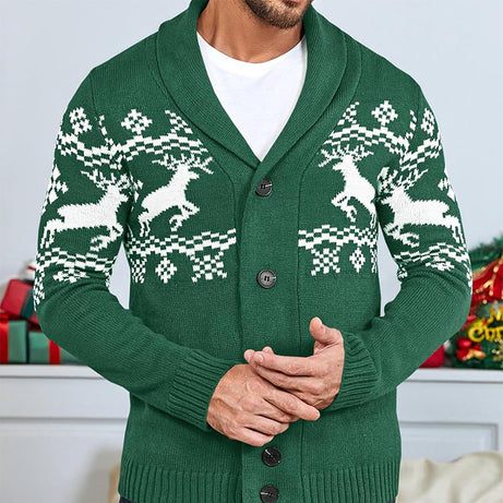 Mens Casual Knitted Cardigan Sweater Top