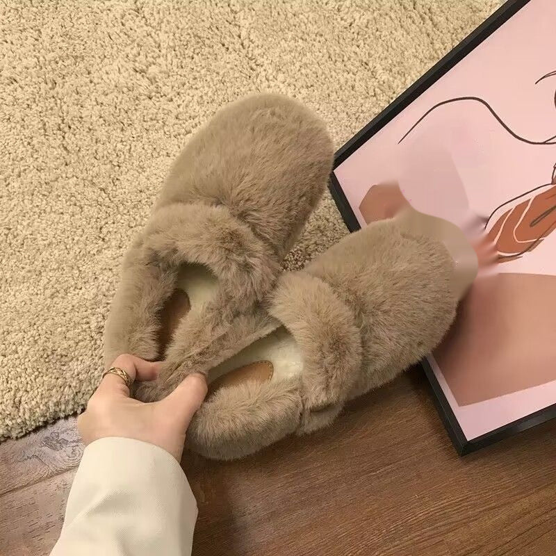 Outerwear Plus-size Women's Shoes Fluffy Shoes