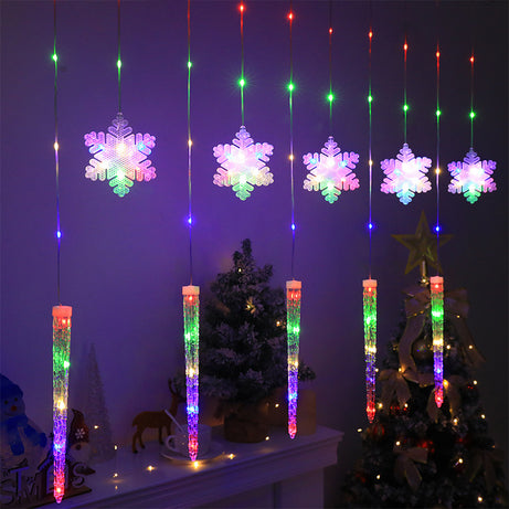 Christmas Decorative Lights Icicle Snowflake Shaped Light String