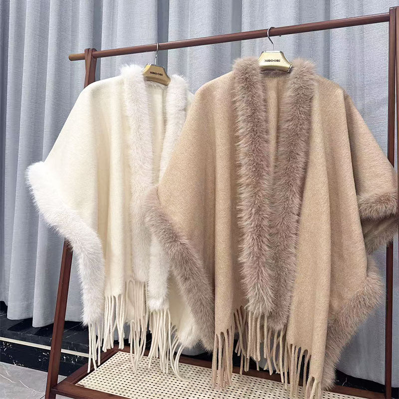 Women's Flow Su Spun Wool Cashmere Double-sided Woolen Cloak