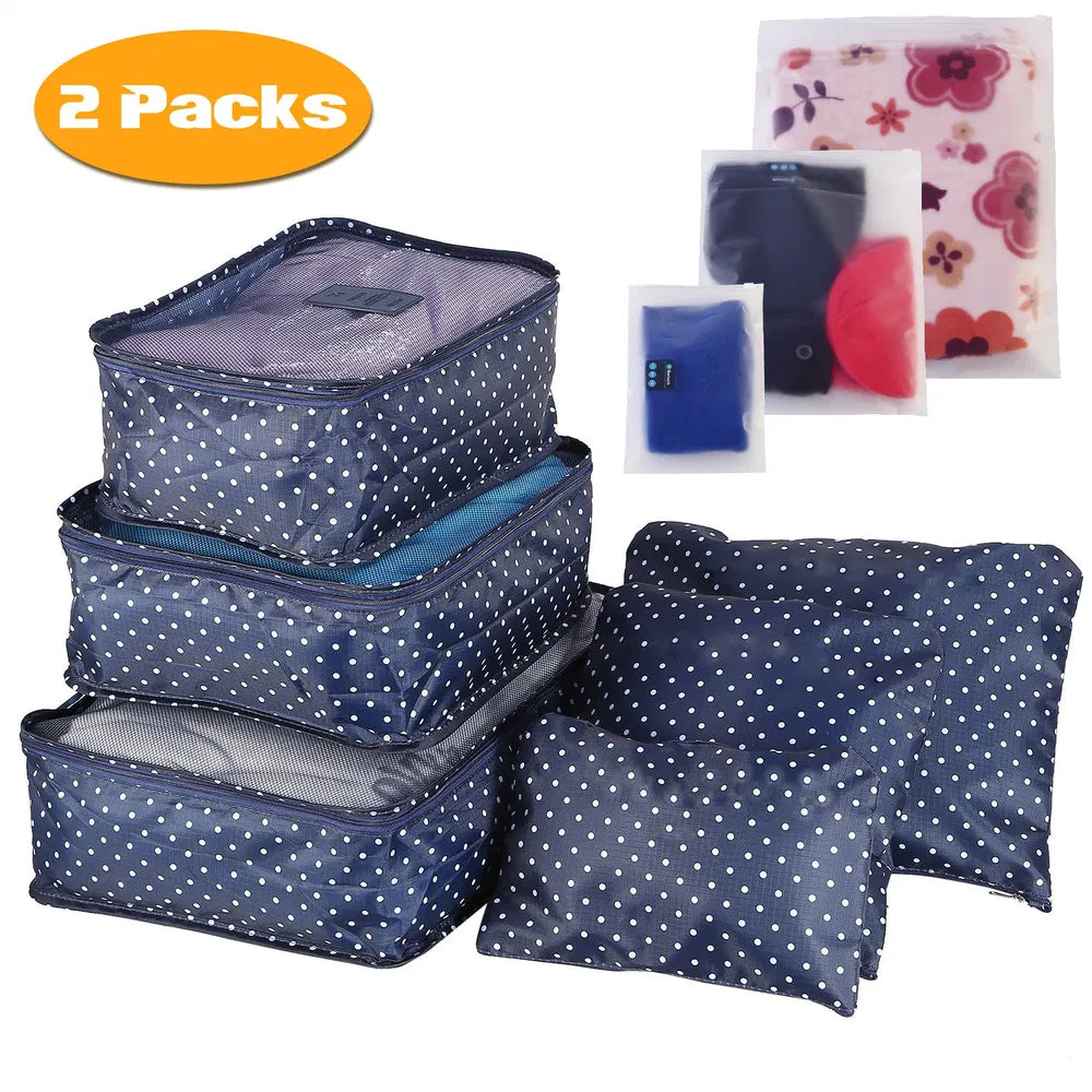 9Pcs Set Clothes Storage Bags Water-Resistant Travel Luggage Organizer Clothing Packing Cubes For Blouse Hosiery Stocking Underwear
