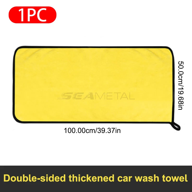 Ultra Soft Car Wash Towel Microfiber Car Care Cloth Car Cleaning Drying Cloth Double Layer Clean Rags Car Washing Towels