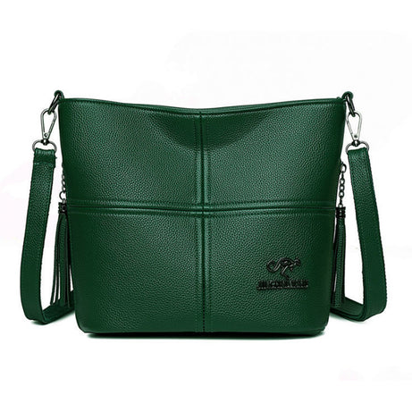 PU Soft-leather-texture Crossbody Bag With Large Capacity