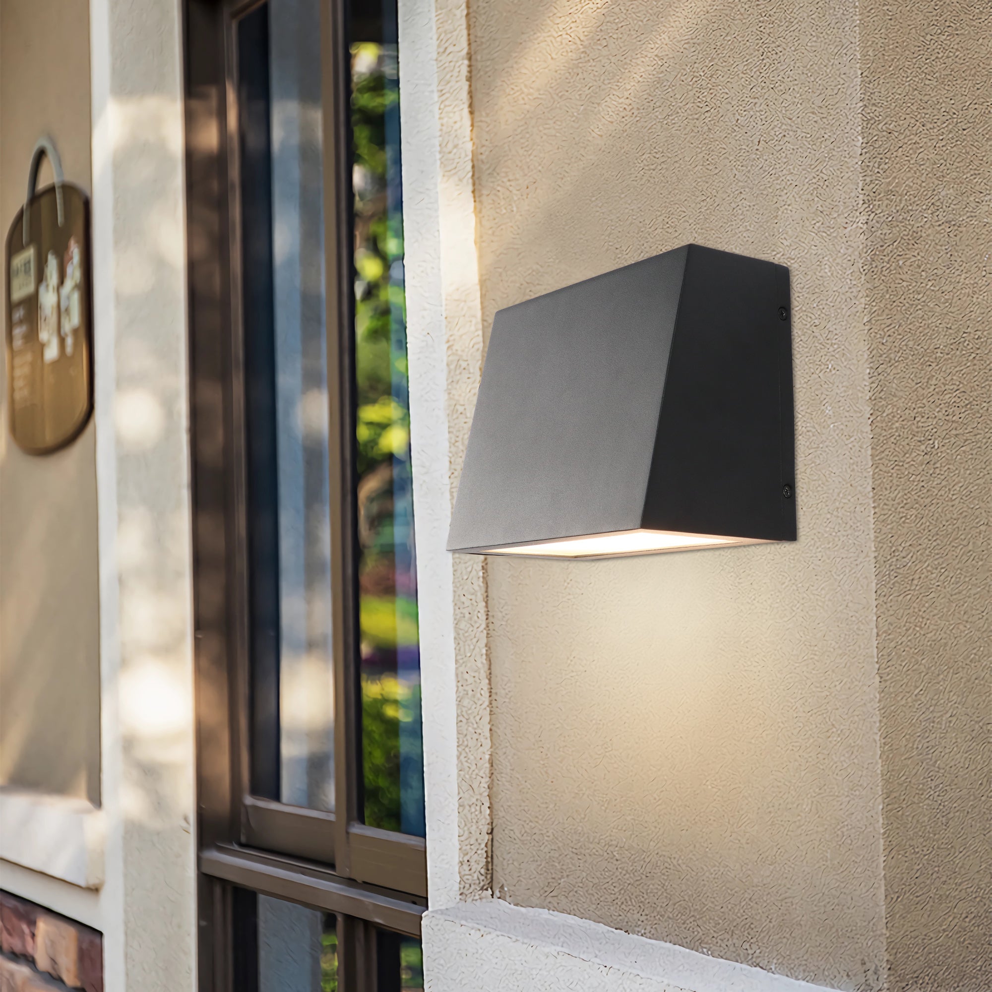 Waterproof LED Outdoor Wall Light, Wall Lantern 15W 3000K, Matte Black Wall Mounted Lamp, Exterior Wall Sconce Light For Porches, Front Door, Entryways, Patio, Hallways