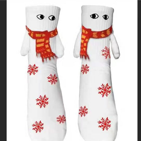 Couple Magnetic Handle Cute Hand Socks Christmas