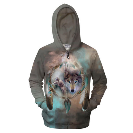 Digital Printing Long Sleeve Hooded Sweater Pullover Loose Couple Wear