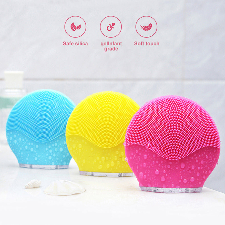 Electric waterproof silicone cleansing instrument