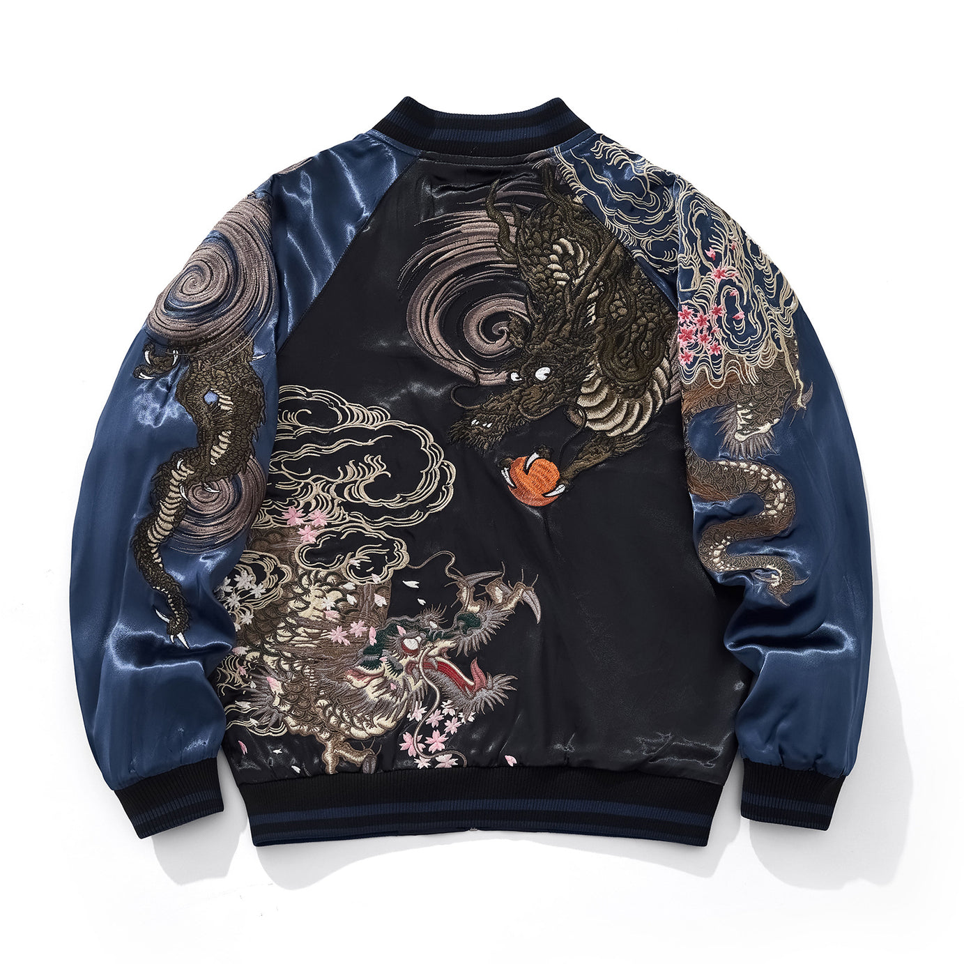Mens Loose Fit Polyester Embroidered Chinese Style Jacket