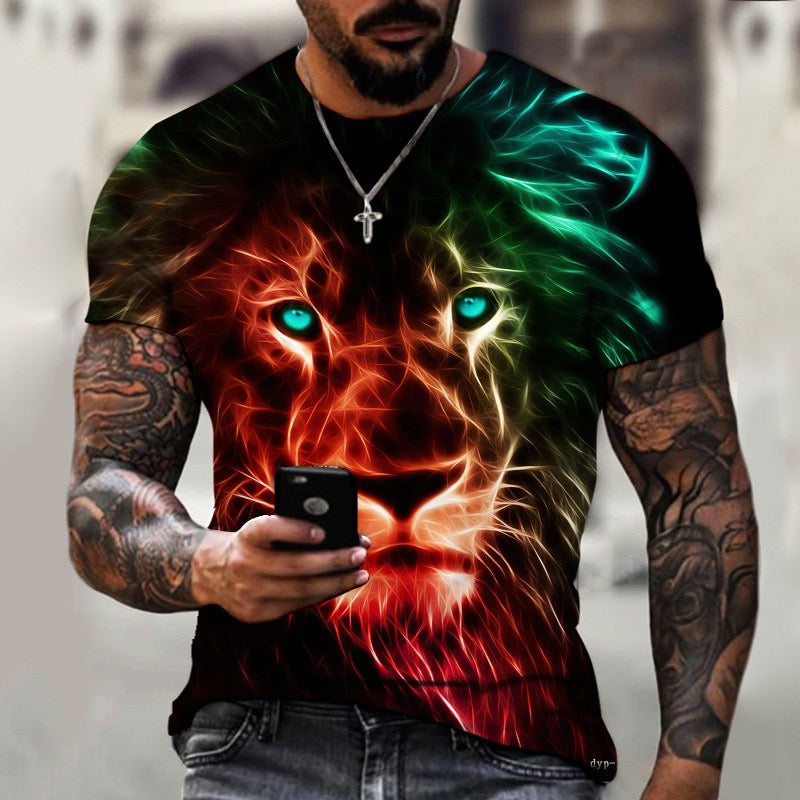 Animal Beast Lion Summer Men's T-Shirt