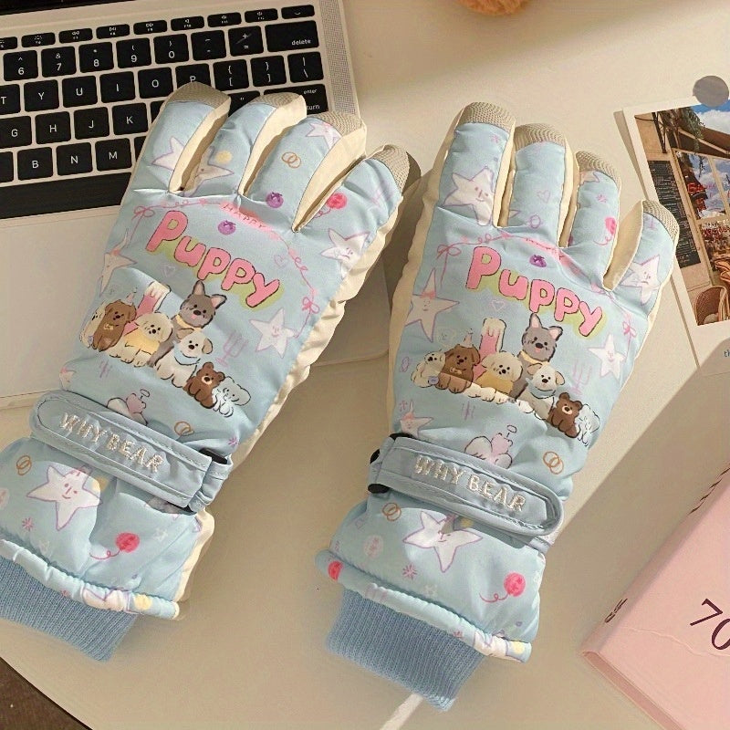 Only Self Pickup-Ski Gloves -blue